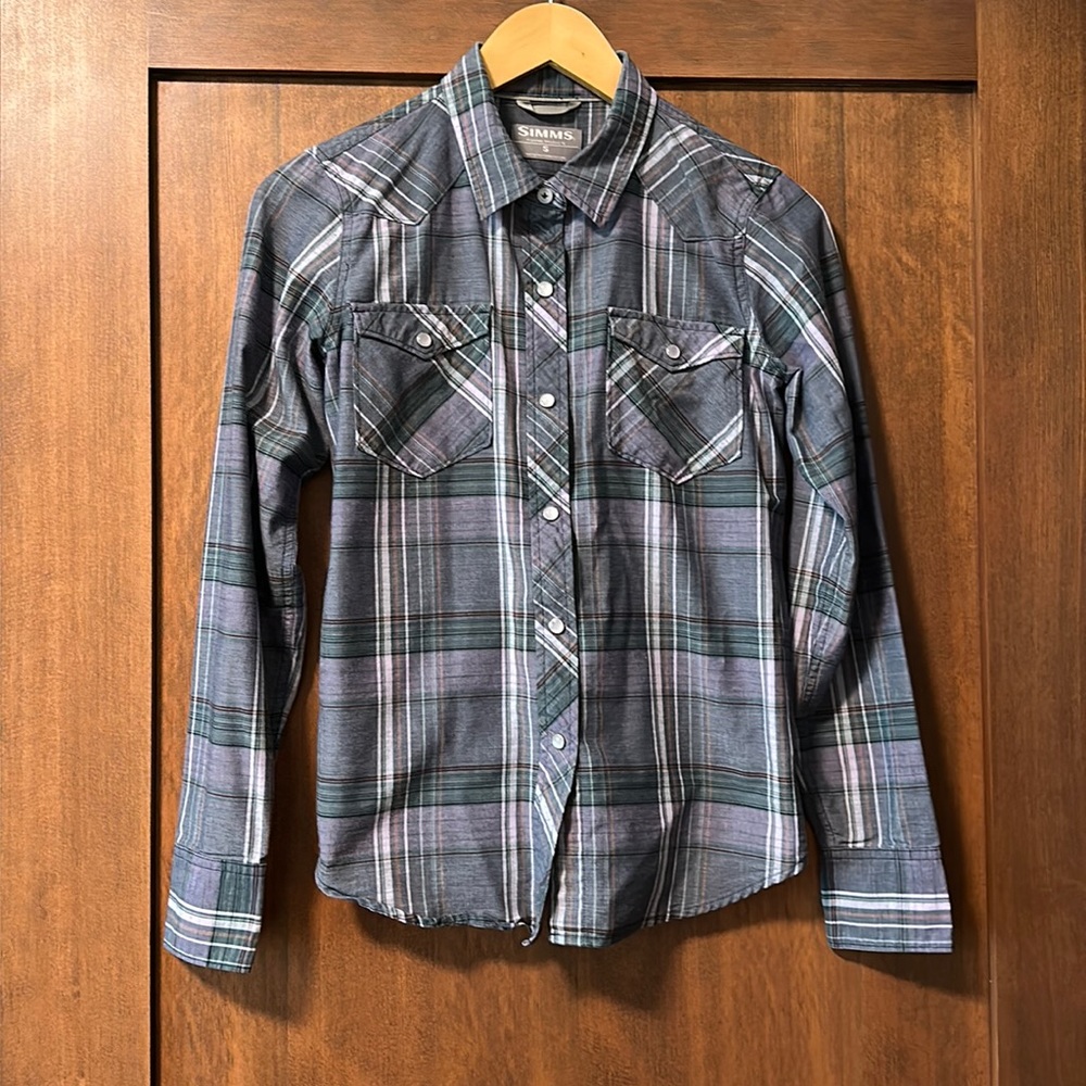 Simms Ruby River Shirt - Pale Iris Plaid